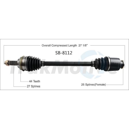 Surtrack Axle Cv Axle Shaft, Sb-8112 SB-8112